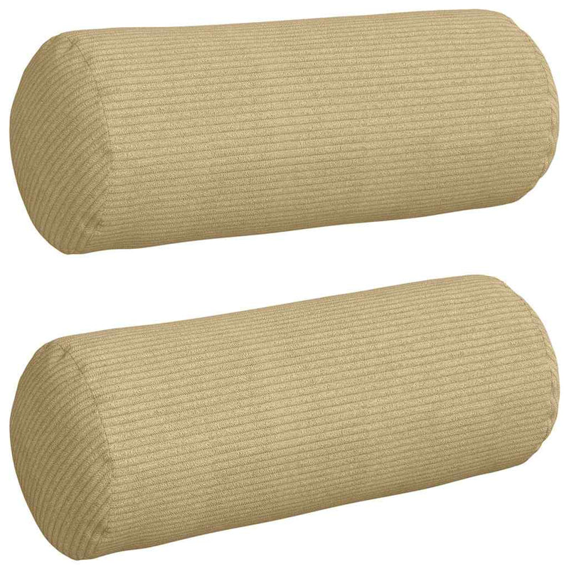 Load image into Gallery viewer, Vidaxl bolster kussens 2 stuks grijs groen ø 15 x 40 cm cordstof

