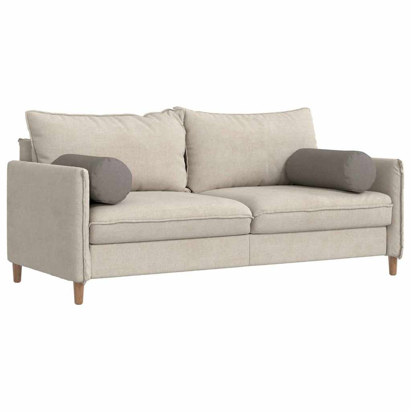 Load image into Gallery viewer, Vidaxl bolster kussens 2 stuks taupe ø 25 x 70 cm stof
