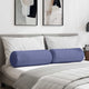 Vidaxl bolster kussens 2 stuks jeans blauw ø 25 x 70 cm stof