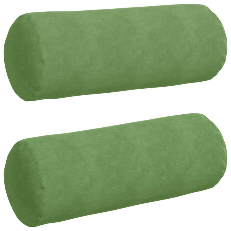 Load image into Gallery viewer, Vidaxl bolster kussens 2 stuks lichtgroen ø 25 x 70 cm cordstof
