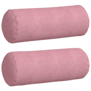 Vidaxl bolster kussens 2 stuks roze ø 25 x 70 cm cordstof