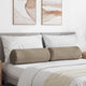 Vidaxl bolster kussens 2 stuks taupe ø 25 x 70 cm microvezel stof