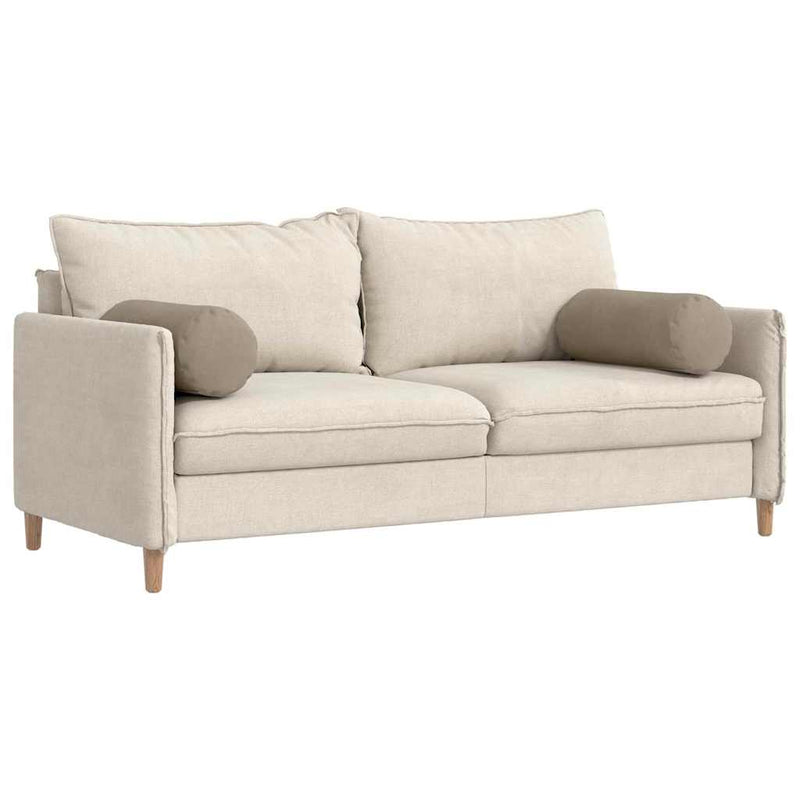 Load image into Gallery viewer, Vidaxl bolster kussens 2 stuks taupe ø 25 x 70 cm microvezel stof
