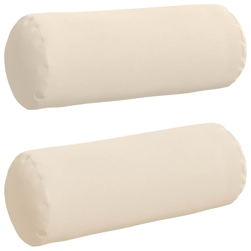 Load image into Gallery viewer, Vidaxl bolster kussens 2 stuks beige ø 25 x 70 cm microvezel stof

