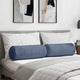 Vidaxl bolster kussens 2 stuks blauw ø 25 x 70 cm cordstof
