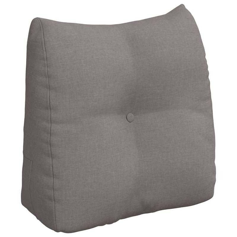 Load image into Gallery viewer, Vidaxl rugkussen taupe 45 x 24 x 50 cm stof
