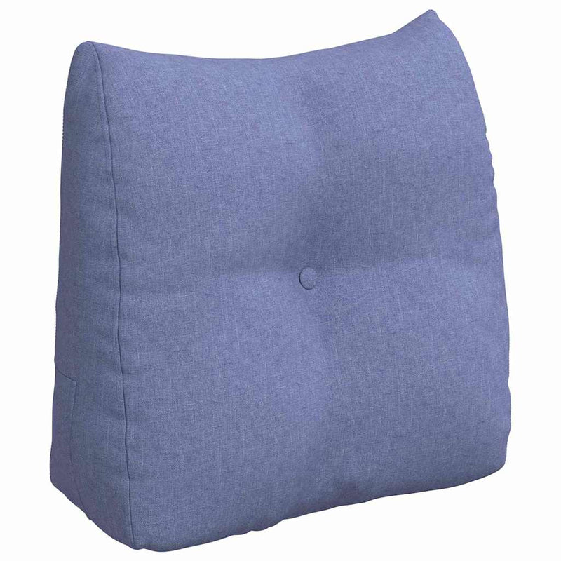Load image into Gallery viewer, Vidaxl rugkussen jeans blauw 45 x 24 x 50 cm stof
