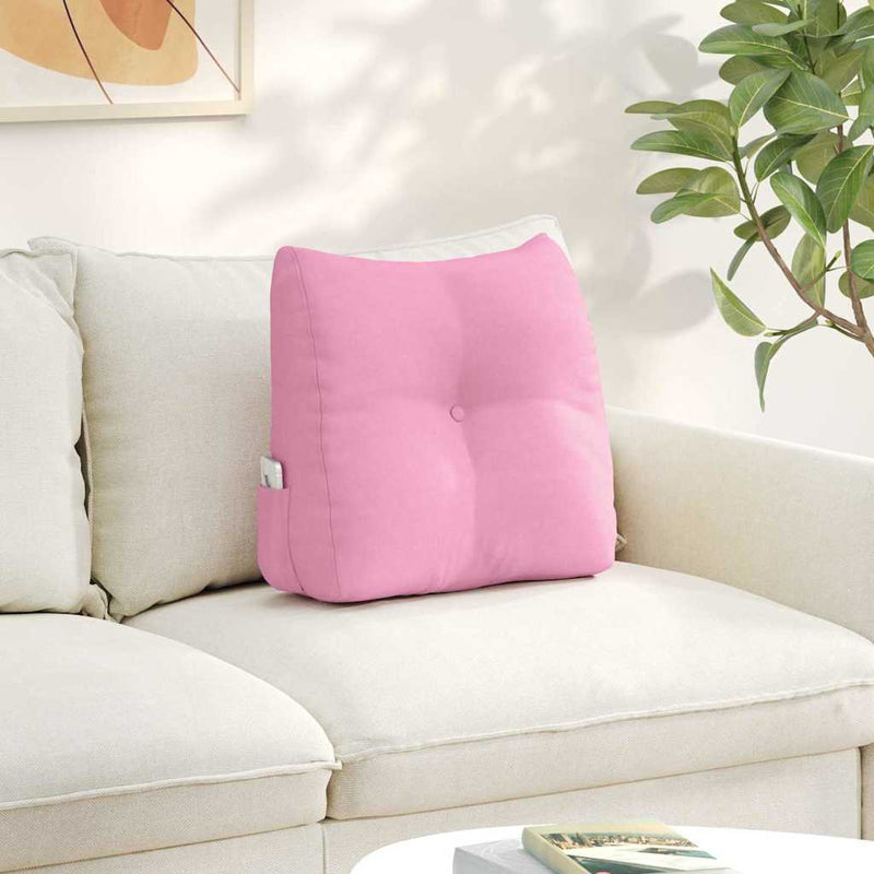 Load image into Gallery viewer, Vidaxl rugkussen roze 45 x 24 x 50 cm stof
