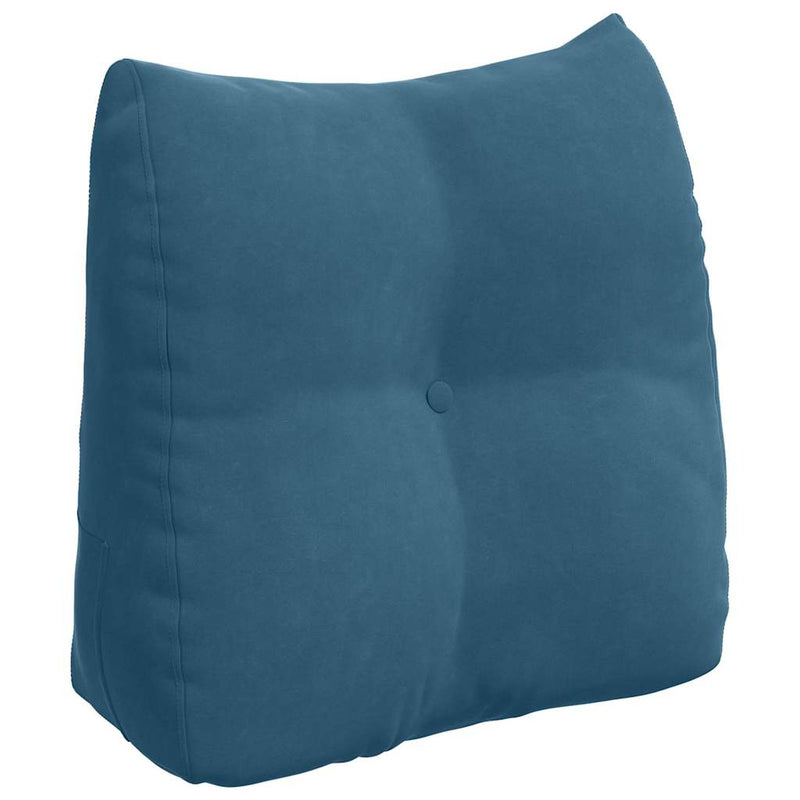 Load image into Gallery viewer, Vidaxl rugkussen blauw 45 x 24 x 50 cm fluweel
