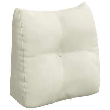 Vidaxl rugkussen crème 45 x 24 x 50 cm fluweel