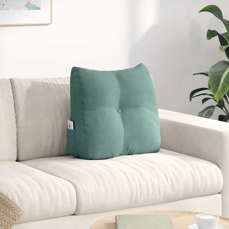 Load image into Gallery viewer, Vidaxl rugkussen zeegroen 45 x 24 x 50 cm fluweel
