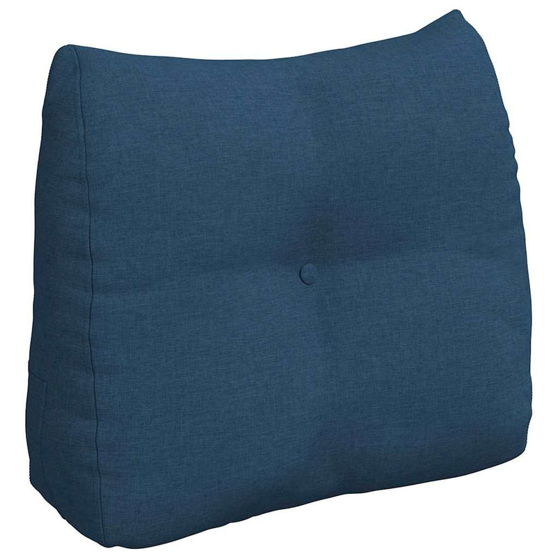 Load image into Gallery viewer, Vidaxl rugkussen blauw 60 x 24 x 50 cm stof
