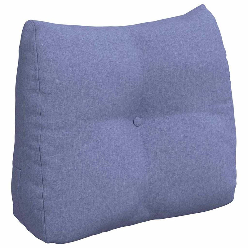Load image into Gallery viewer, Vidaxl rugkussen jeans blauw 60 x 24 x 50 cm stof
