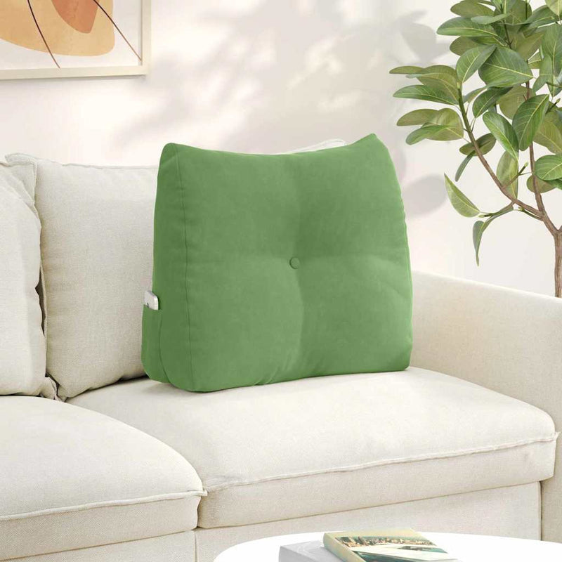 Load image into Gallery viewer, Vidaxl rugkussen lichtgroen 60 x 24 x 50 cm fluweel

