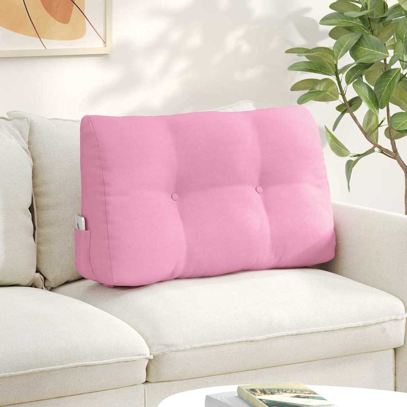 Load image into Gallery viewer, Vidaxl rugkussen roze 80 x 24 x 50 cm stof
