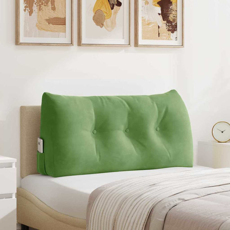 Load image into Gallery viewer, Vidaxl rugkussen lichtgroen 100 x 24 x 50 cm fluweel

