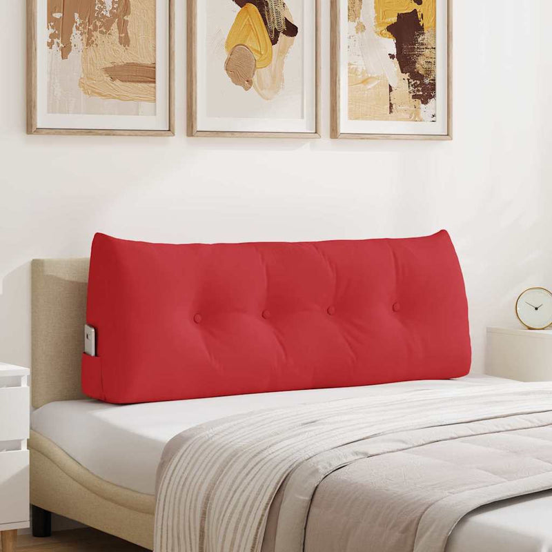 Load image into Gallery viewer, Vidaxl rugkussen rood 120 x 24 x 50 cm stof
