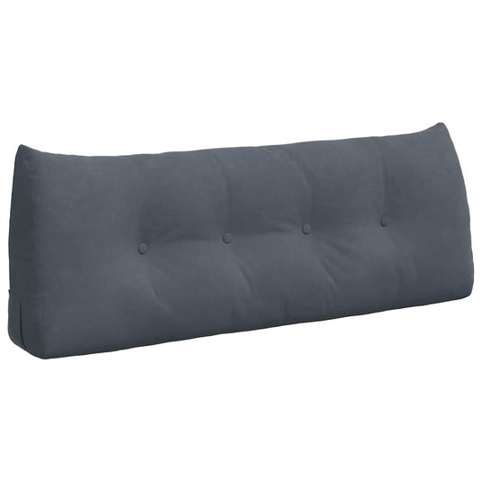 Vidaxl rugkussen donkergrijs 120 x 24 x 50 cm fluweel