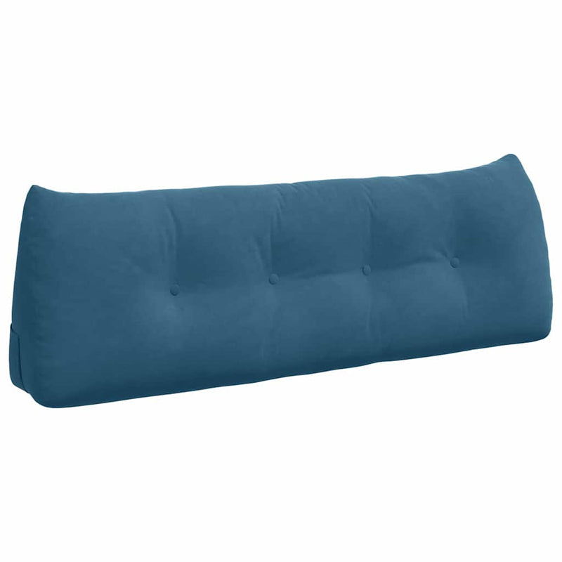 Load image into Gallery viewer, Vidaxl rugkussen blauw 140 x 24 x 50 cm fluweel
