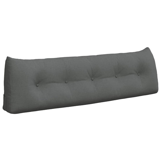 Vidaxl rugkussen donkergrijs 160 x 24 x 50 cm stof