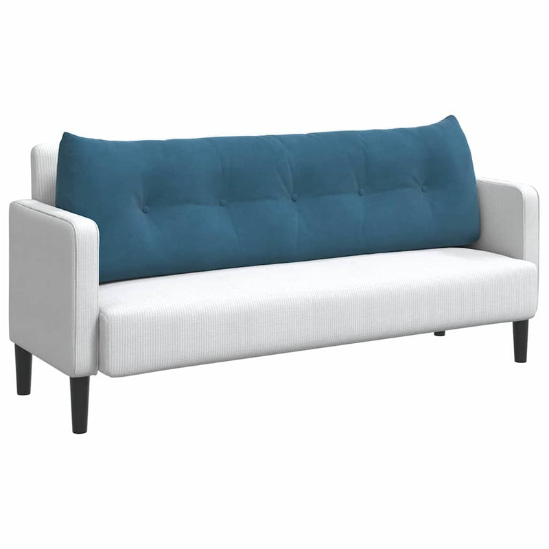 Load image into Gallery viewer, Vidaxl rugkussen blauw 160 x 24 x 50 cm fluweel

