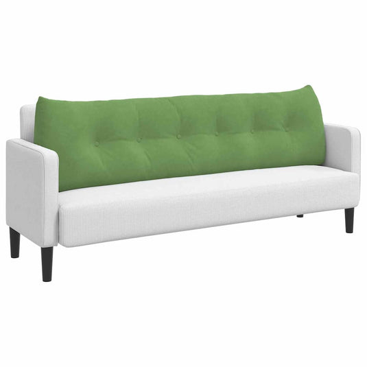 Vidaxl rugkussen lichtgroen 180 x 24 x 50 cm fluweel