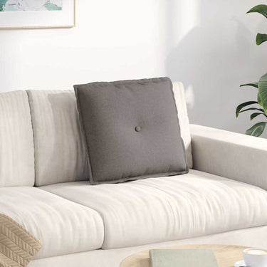 Vidaxl rugkussen taupe 50 x 19 x 45 cm stof