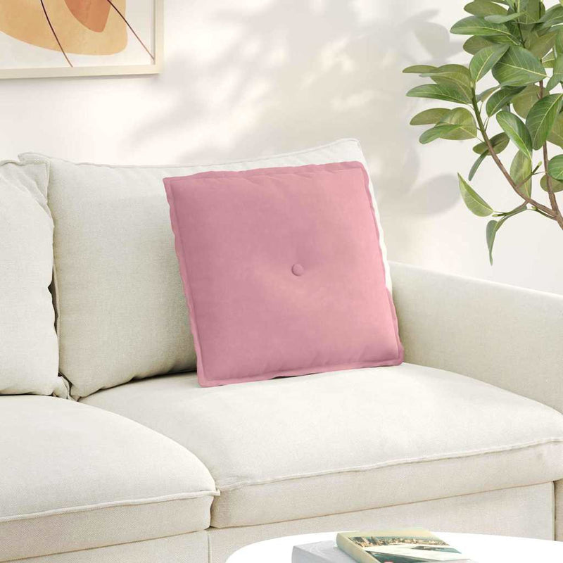 Load image into Gallery viewer, Vidaxl rugkussen roze 50 x 45 cm cordstof
