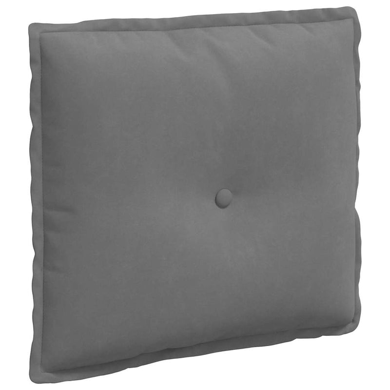Load image into Gallery viewer, Vidaxl rugkussen donkergrijs 50 x 45 cm microvezel stof
