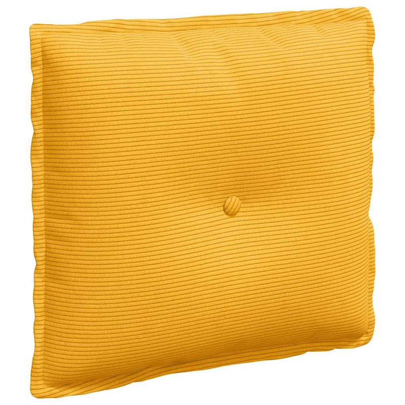 Load image into Gallery viewer, Vidaxl rugkussen lichtgeel 50 x 45 cm cordstof
