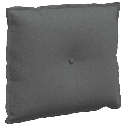 Vidaxl rugkussen donkergrijs 60 x 19 x 50 cm stof