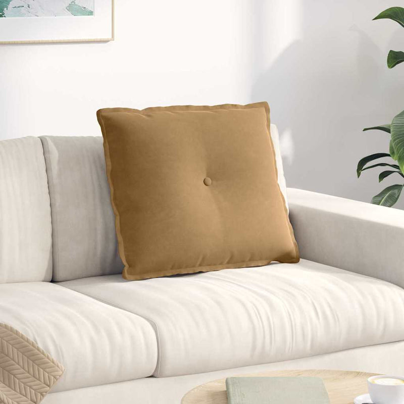 Load image into Gallery viewer, Vidaxl rugkussen bruin 60 x 50 cm cordstof
