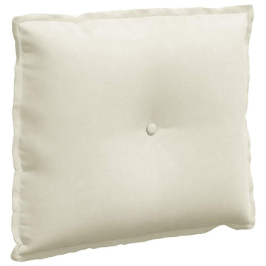 Vidaxl rugkussen crème 60 x 50 cm cordstof