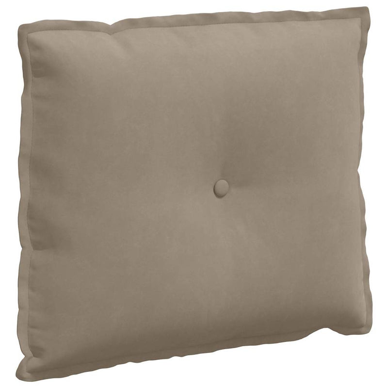 Load image into Gallery viewer, Vidaxl rugkussen taupe 60 x 50 cm microvezel stof
