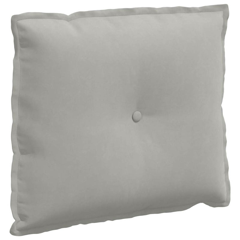 Load image into Gallery viewer, Vidaxl rugkussen lichtgrijs 60 x 50 cm microvezel stof
