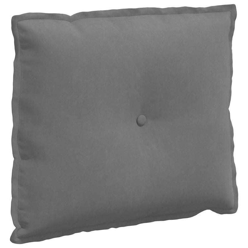 Load image into Gallery viewer, Vidaxl rugkussen donkergrijs 60 x 50 cm microvezel stof
