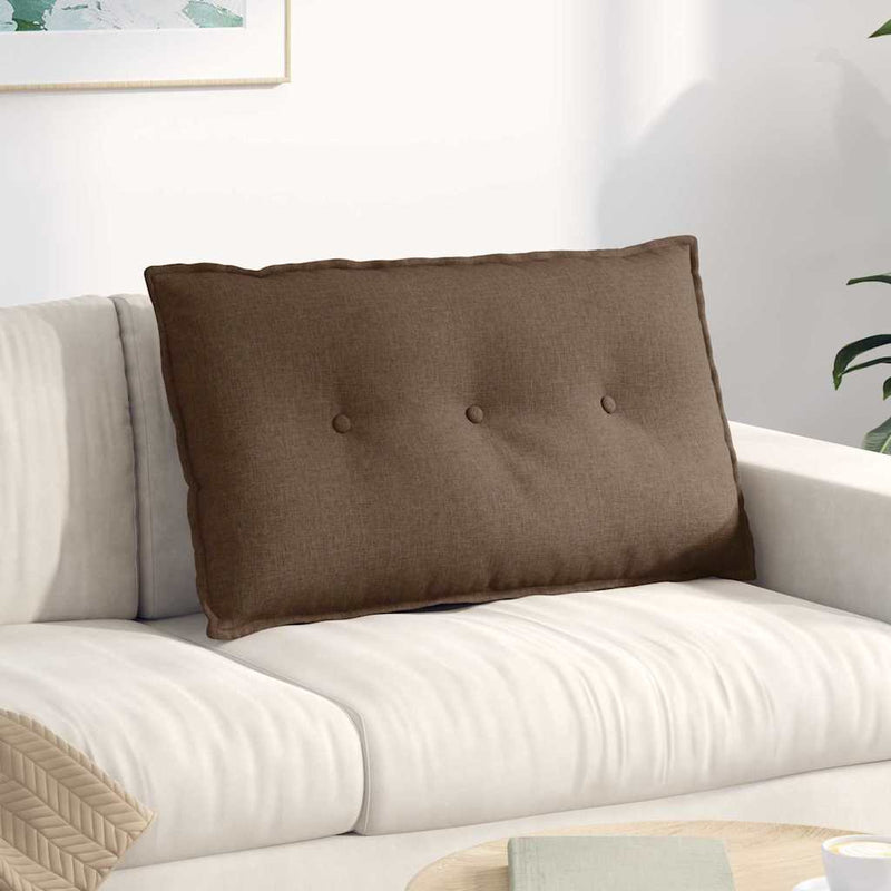 Load image into Gallery viewer, Vidaxl rugkussen bruin 80 x 19 x 50 cm stof
