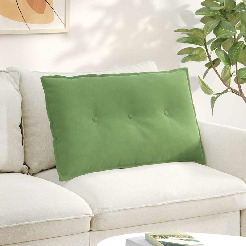 Load image into Gallery viewer, Vidaxl rugkussen lichtgroen 80 x 50 cm cordstof
