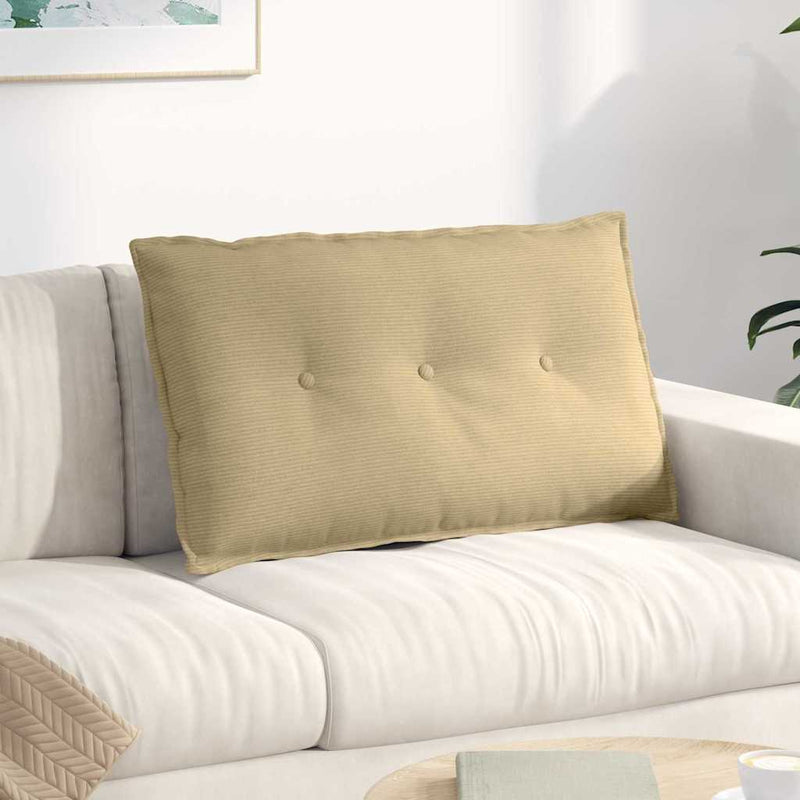 Load image into Gallery viewer, Vidaxl rugkussen grijs groen 80 x 50 cm cordstof
