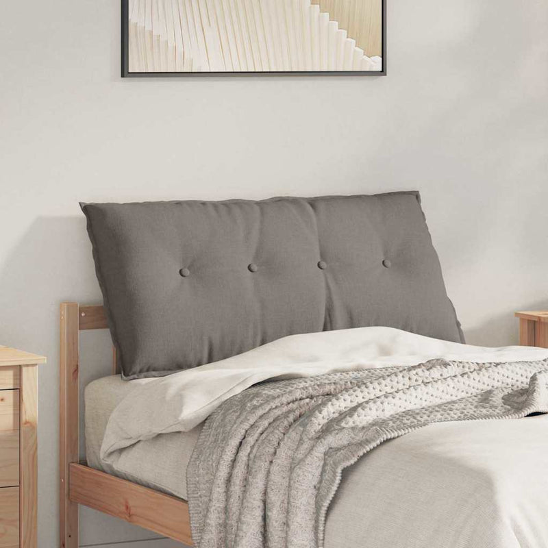 Load image into Gallery viewer, Vidaxl rugkussen taupe 100 x 19 x 50 cm stof
