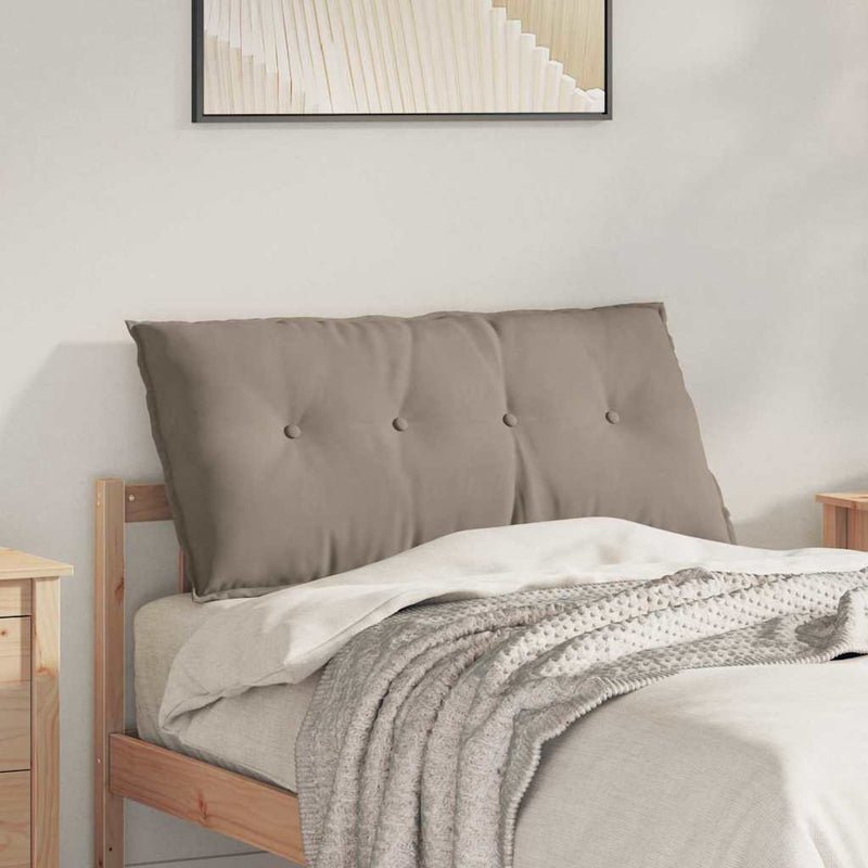 Load image into Gallery viewer, Vidaxl rugkussen taupe 100 x 50 cm microvezel stof

