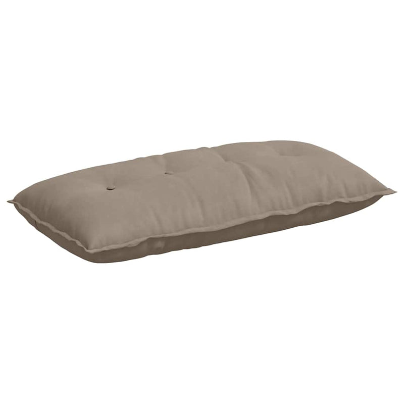 Load image into Gallery viewer, Vidaxl rugkussen taupe 100 x 50 cm microvezel stof
