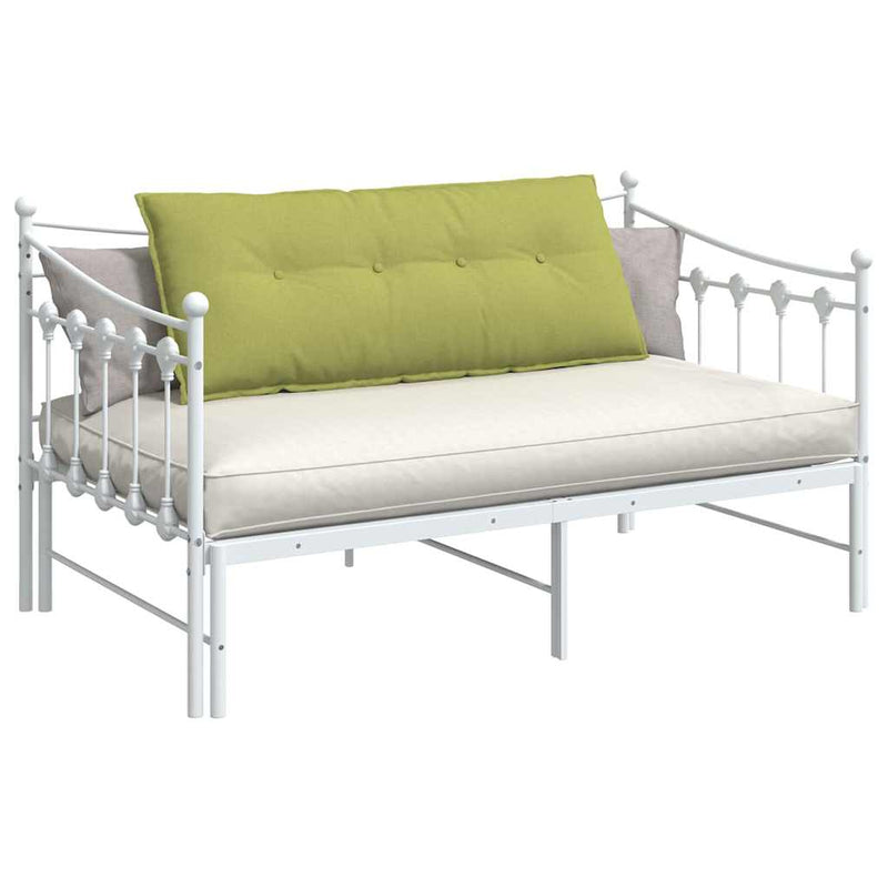 Load image into Gallery viewer, Vidaxl rugkussen lichtgroen 120 x 19 x 50 cm stof
