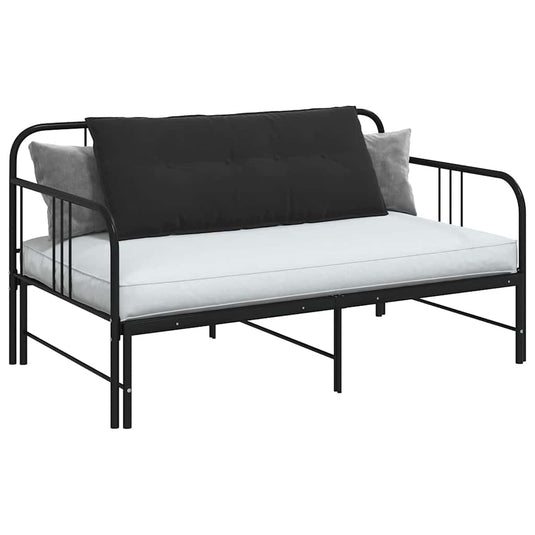 Vidaxl rugkussen zwart 120 x 50 cm cordstof