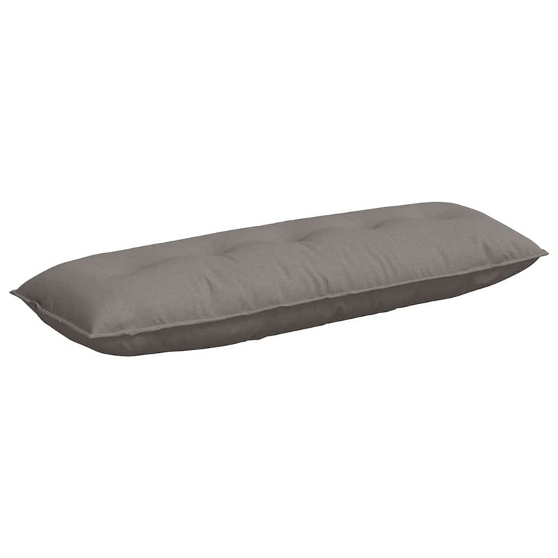 Load image into Gallery viewer, Vidaxl rugkussen taupe 140 x 19 x 50 cm stof
