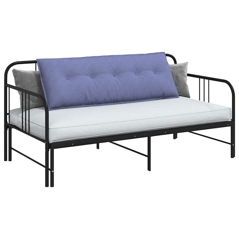 Load image into Gallery viewer, Vidaxl rugkussen jeans blauw 140 x 19 x 50 cm stof
