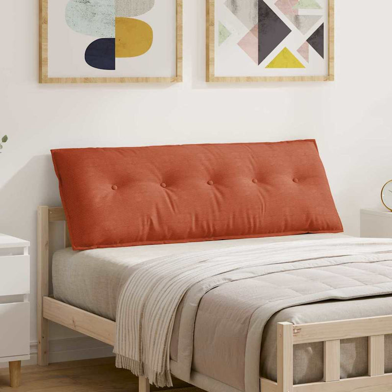 Load image into Gallery viewer, Vidaxl rugkussen rood-oranje 140 x 50 cm cordstof
