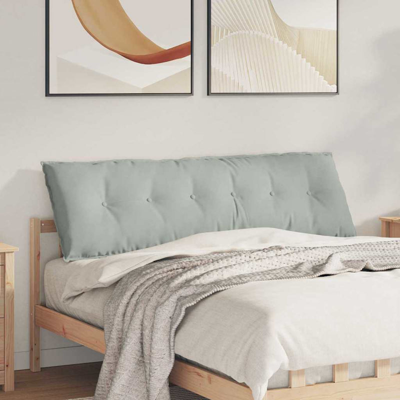 Load image into Gallery viewer, Vidaxl rugkussen lichtgrijs 160 x 50 cm cordstof
