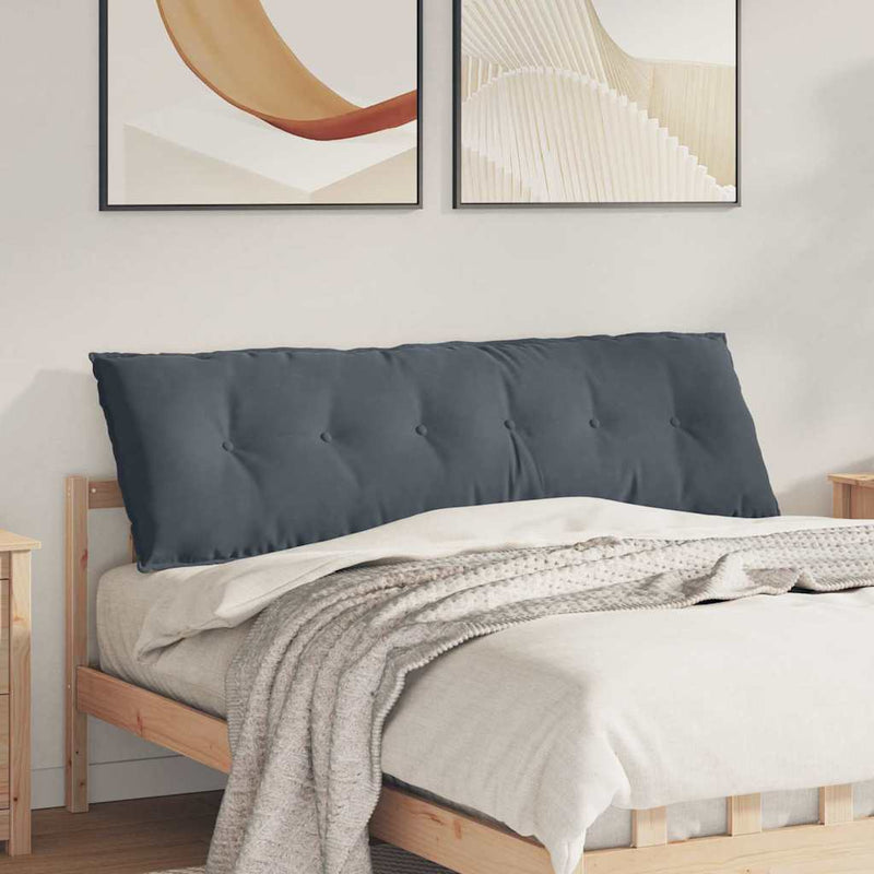 Load image into Gallery viewer, Vidaxl rugkussen donkergrijs 160 x 50 cm cordstof

