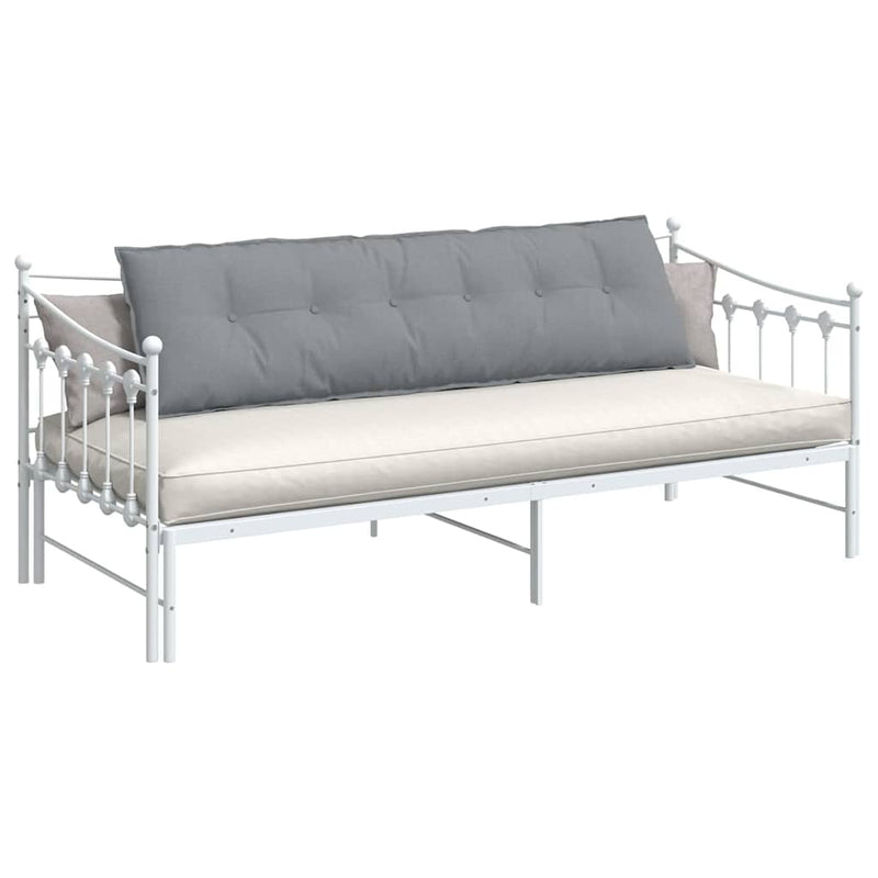 Load image into Gallery viewer, Vidaxl rugkussen lichtgrijs 180 x 19 x 50 cm stof

